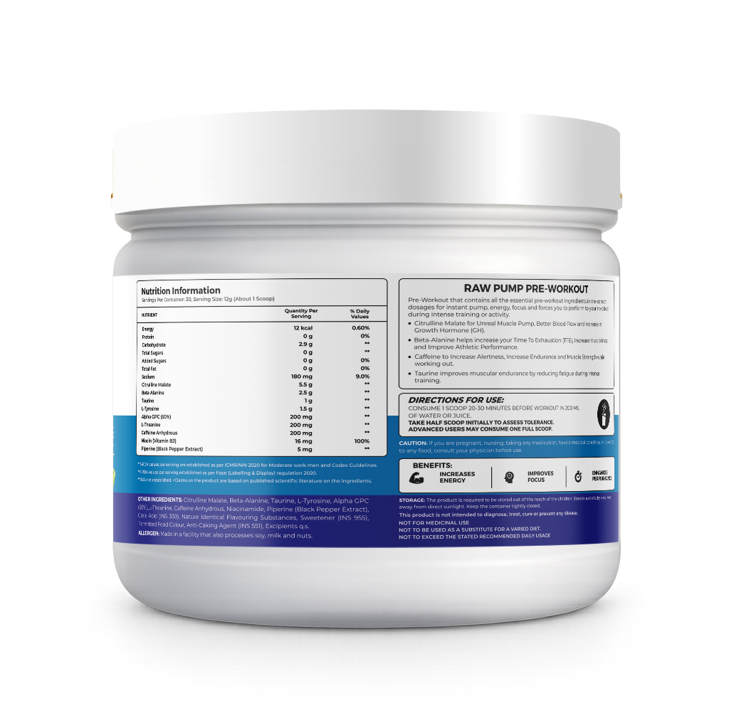 Athlix Lab Raw Pump Pre-Workout.