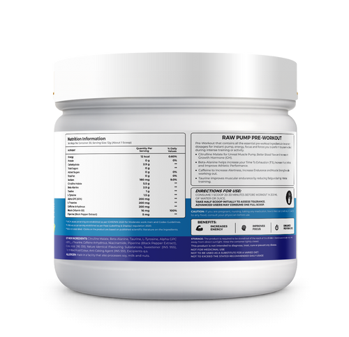 Athlix Lab Raw Pump Pre-Workout.