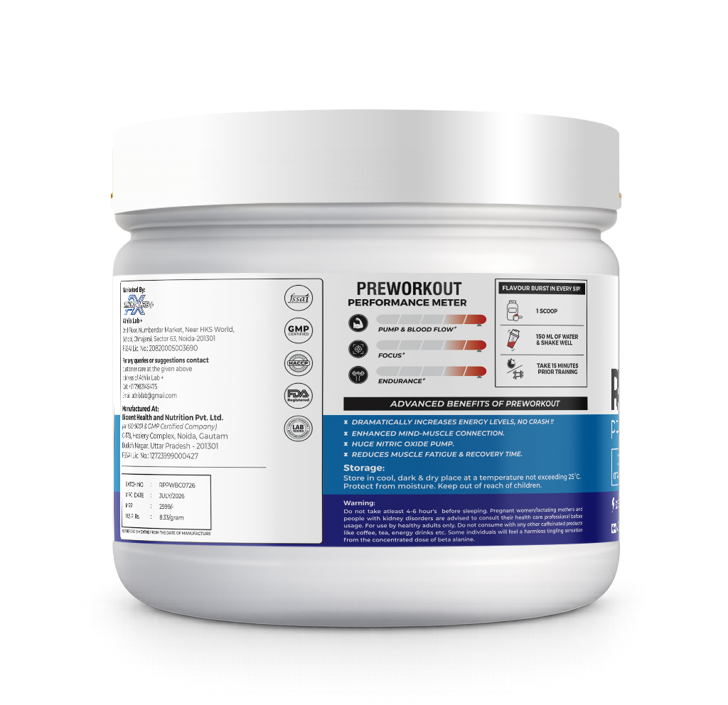 Athlix Lab Raw Pump Pre-Workout.