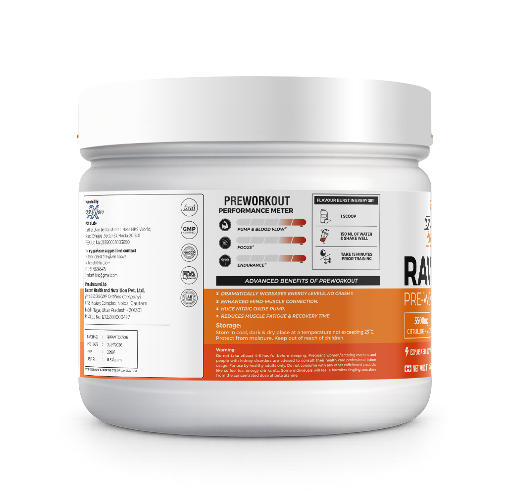 Athlix Lab+ RAW PUMP Pre-Workout.