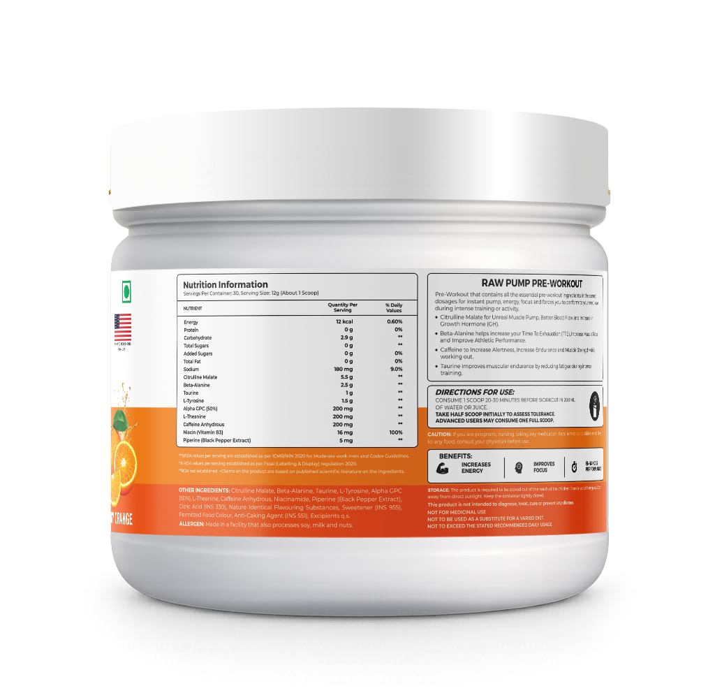 Athlix Lab+ RAW PUMP Pre-Workout.